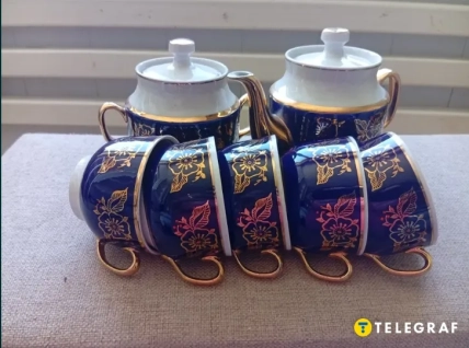 Кобальтовый сервиз с золотом – советская классика (Довбыш)