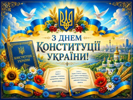 День Конституции Украины 2026 картинки поздравление открытки
