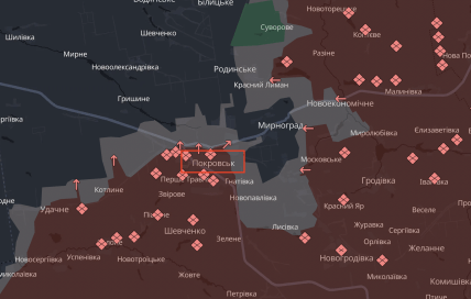 Покровск на карте Deep State