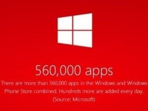 Магазины Windows и Windows Phone насчитали уже 560000 приложений