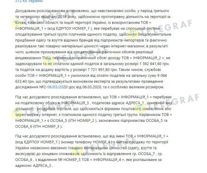 Что установлено досудебным расследованием. Скриншот