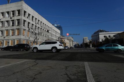 Перекресток бульвара Шевченко и Владимирской в Киеве