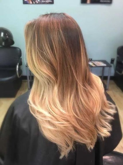 многослойная прическа с градиентом