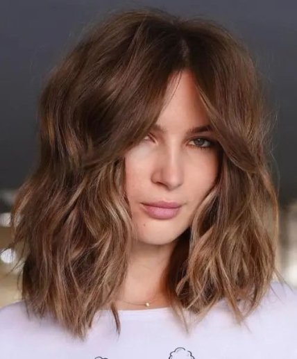 Чубчик-шторка з хвилястим ефектом