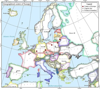Країни, що претендують на центр Європи