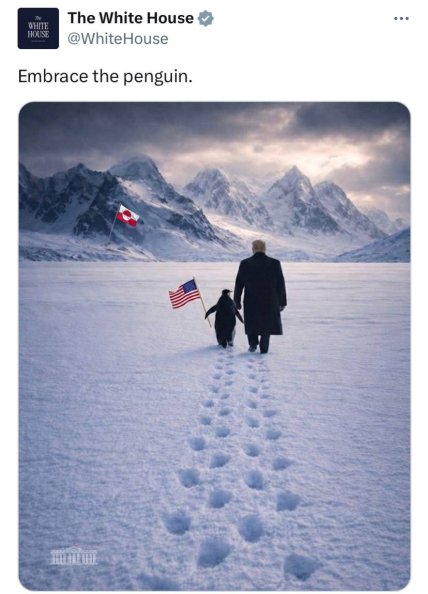 Пост Трампа з пінгвіном