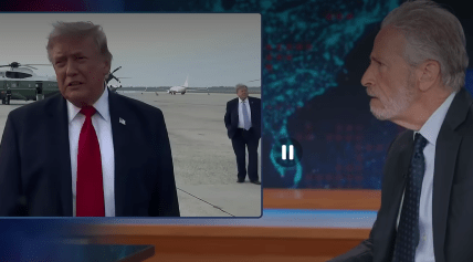 Кадр із відео з Трампом та його "двійником"