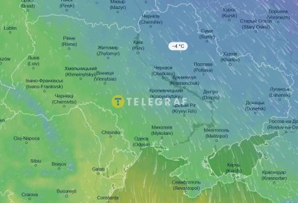 Погода 13 грудня. Фото: Ventusky
