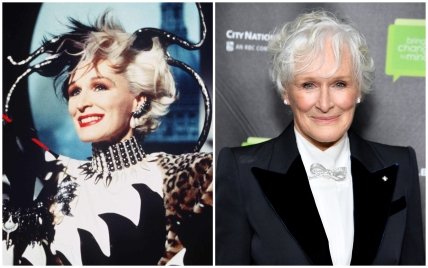 Гленн Клоуз у фільмі 101 далматинець і зараз