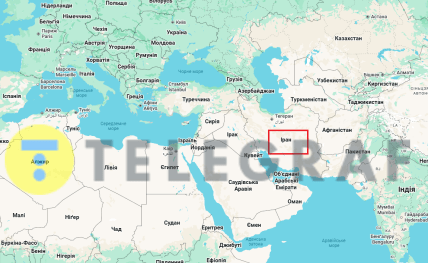 Иран на карте