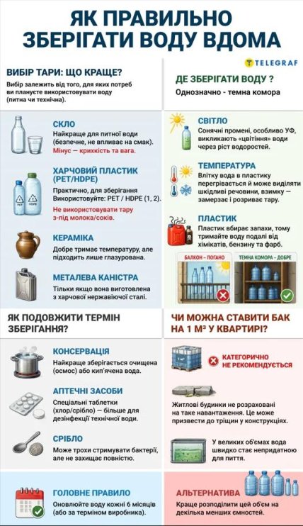 Как хранить воду
