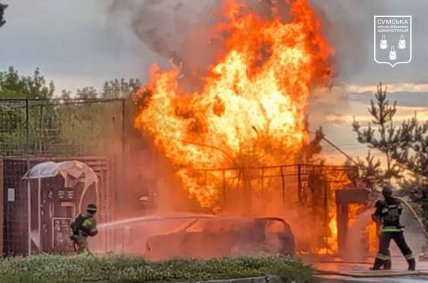 АЗС у Сумах після атаки росіян