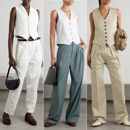 білий костюмний жилет