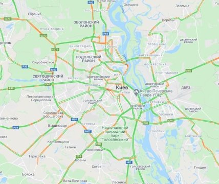 На выездах из Киева затруднено движение