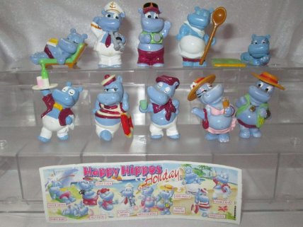 Колекція бегемотів із кіндерів