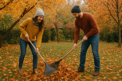 опавшие листья, сад