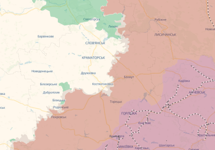 Карта DeepState, де зараз бойові дії в Донецькій області