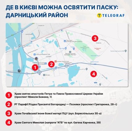 Де мешканці Дарниці можуть святити пасхальні частування?