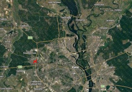 Академгородок на карте Киева