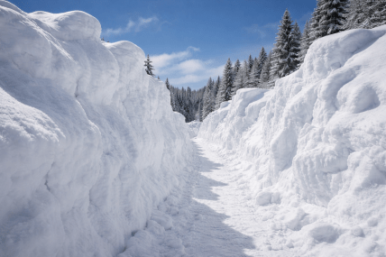 Високі кучугури снігу