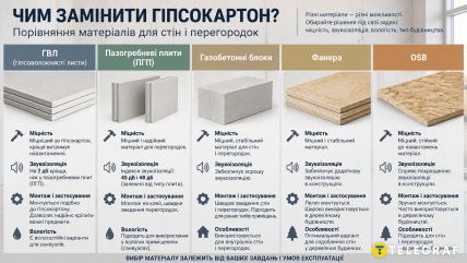 Чем заменить гипсокартон