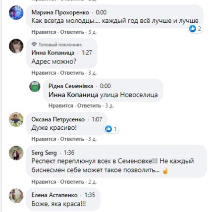 Коментарі з соцмережі