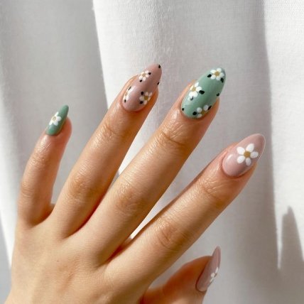 манікюр з квітами