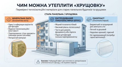 Чем можно утеплить хрущевку