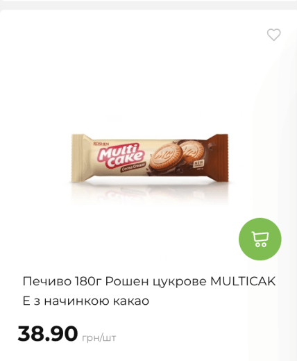 Цены на печенье MULTICAKE в 2025