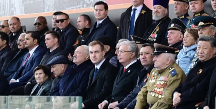 Микола Лукашенко на параді в Москві