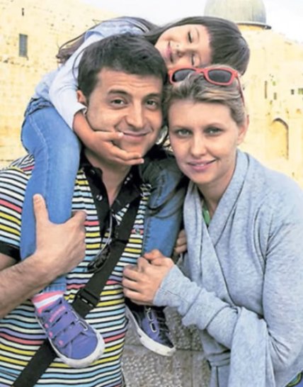 Володмир Зеленський, Олена Зеленська з дочкою