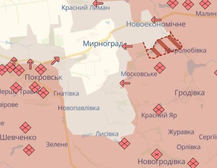 Мирноград на карте