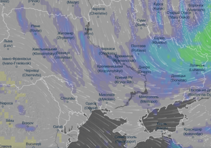 Погодна карта 13 грудня 2025