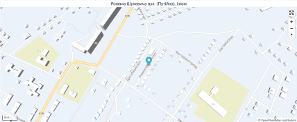 Вулиця Романа Шухевича в Ізюмі на карті