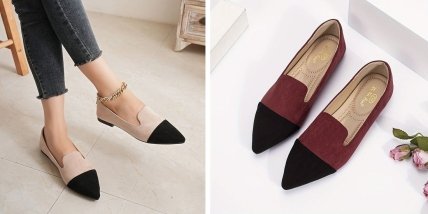 двокольорові балетки