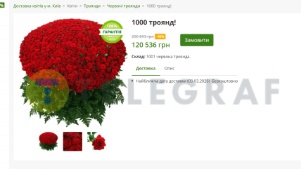 Ціни букета з 1001 троянди