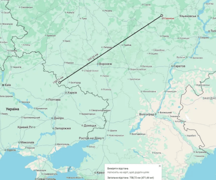 Расстояние от завода до Украины