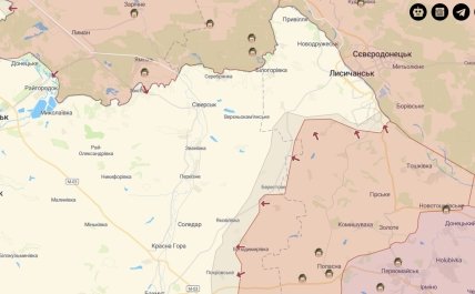 Карта боев на Донбассе за 30 июня