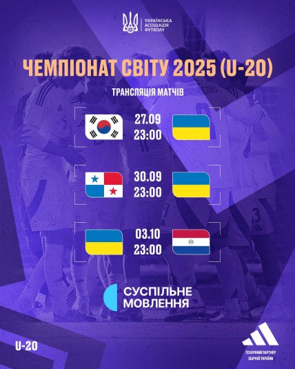 Календарь матчей сборной Украины U-20 на ЧМ-2025 по футболу