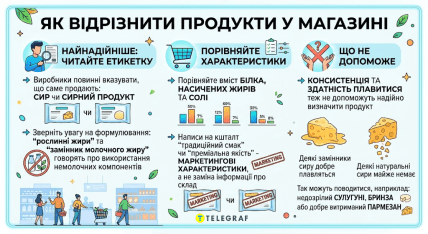 В чем разница между сыром и сырным продуктом