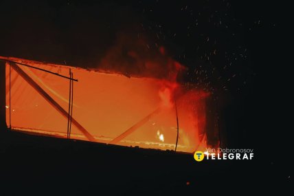 Пожар на складе в Подольском районе после атаки РФ 7.10.2026