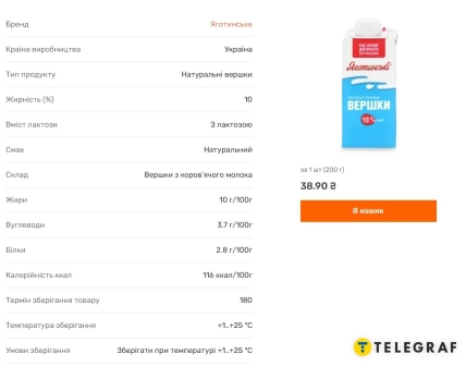 Состав и пищевая ценность помогают сравнить сливки