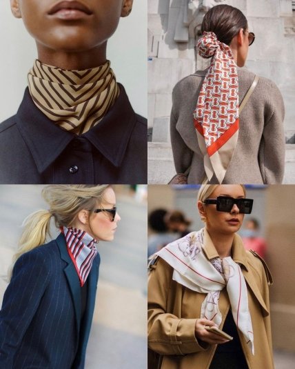 Шелковые платки в стильных образах