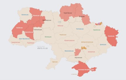 Карта повітряних тривог 30 жовтня 2025