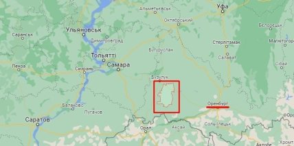 Тоцький район на карті Росії
