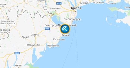 Затока на карте