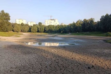 Обмеление озера "Синее". Фото — Facebook активиста Михаила Погребиского