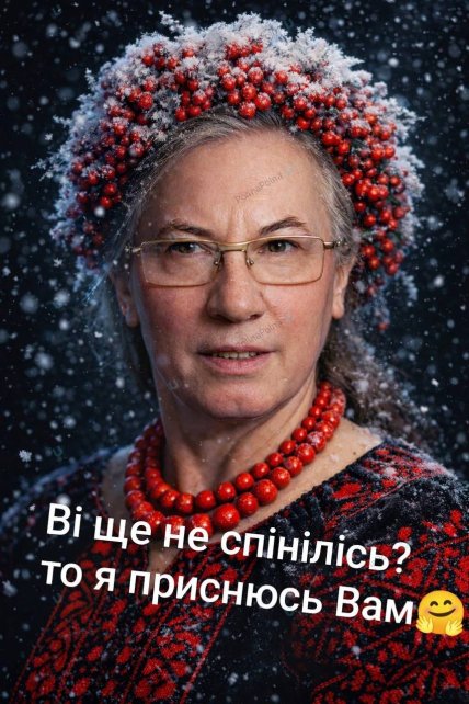 Николай Азаров в новогоднем венке - мем