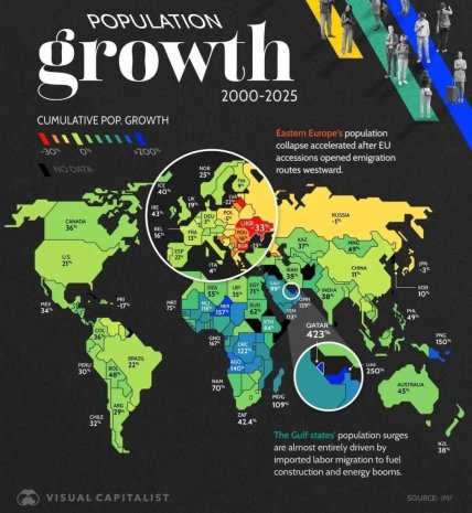 Карта населення світу