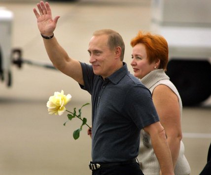 Путін із дружиною в молодості